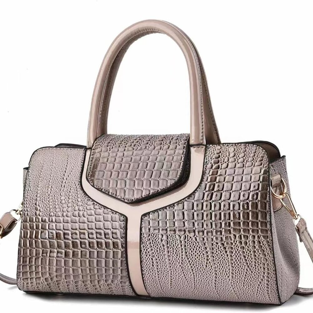 Top handle Satchel bags Shoulder Crossbody Purse Retro Crocodile Hobo Handbag Cl